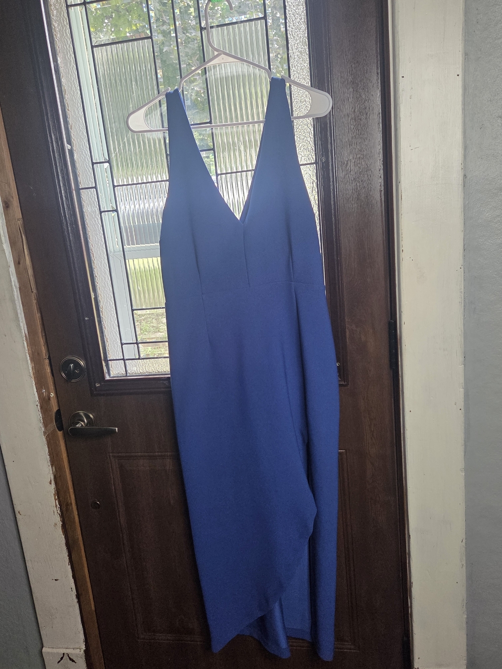 Abercrombie & Fitch Blue Formal Maxi Dress LT Tall Sleeveless Slit